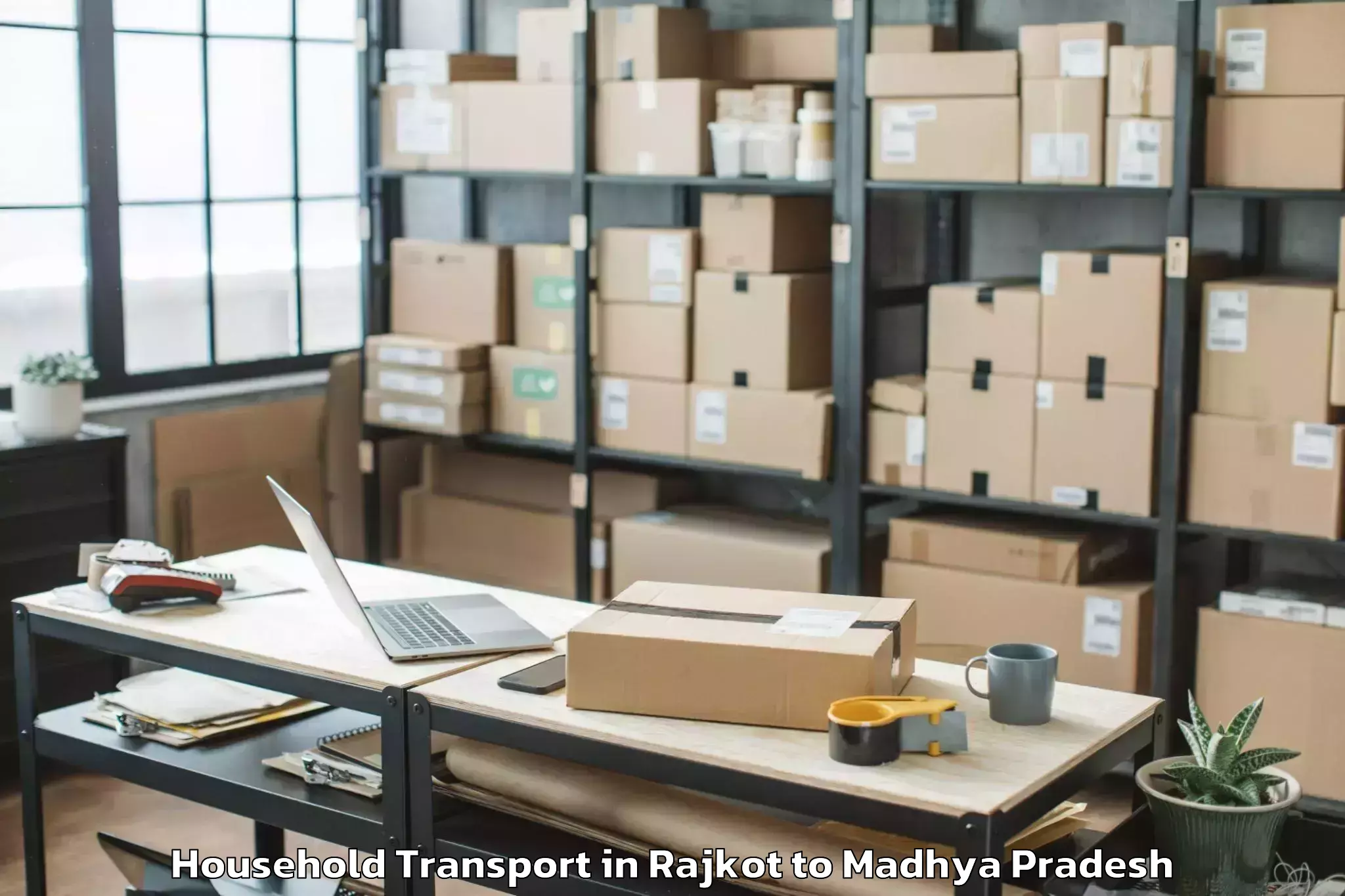 Professional Rajkot to Mandla Household Transport